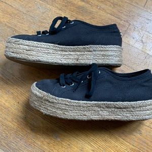 Steve Madden Black Espadrilles Platform